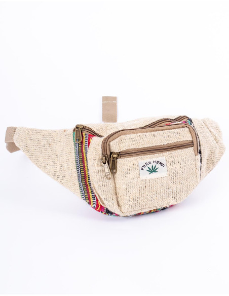 Sac banane en chanvre fait main en Inde – Style ethnique et bohème unisexe