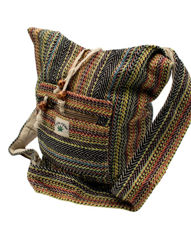 Bolsa de ombro hippie de cânhamo: autêntico...