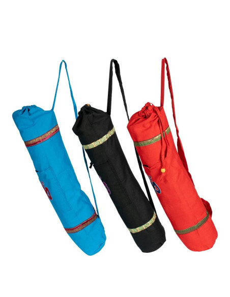 Sac pour tapis de yoga avec symbole Om – Coton fait main