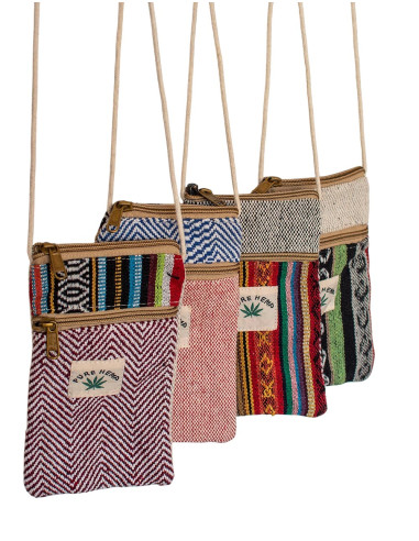 Small Hemp Crossbody Bag for Mobile Phone –...