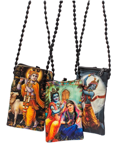 Bolsa de ombro para celular com deuses hindus –...