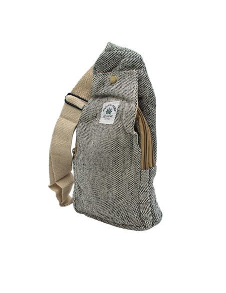 Sac à dos triangulaire unisexe en chanvre – Style ethnique bohème