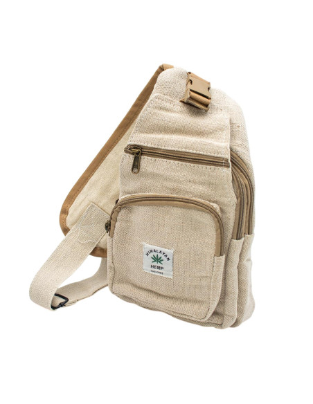 Natural Hemp Triangular Backpack – Unisex Ethnic and Boho