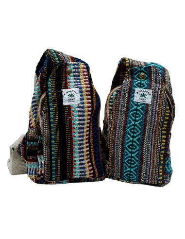 Zaino triangolare in canapa multicolore –...