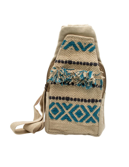 Mochila triangular boho de algodão – Artesanato étnico indiano