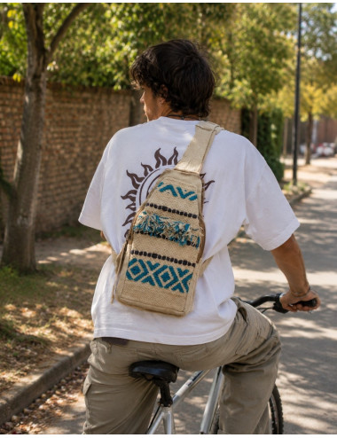 Boho-Dreiecksrucksack aus...