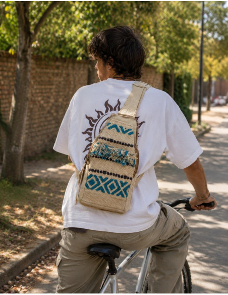 Zaino triangolare in cotone stile boho – Artigianato etnico indiano