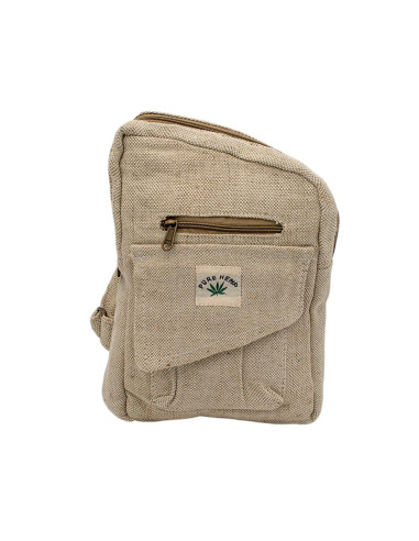 Asymmetrischer Rucksack aus Naturhanf – Unisex,...