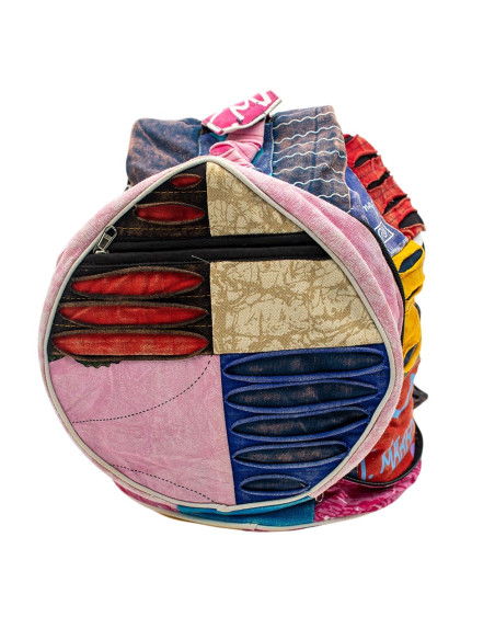 Hippie Patchwork Backpack Convertible into a Cushion – Indian Craftsmanship