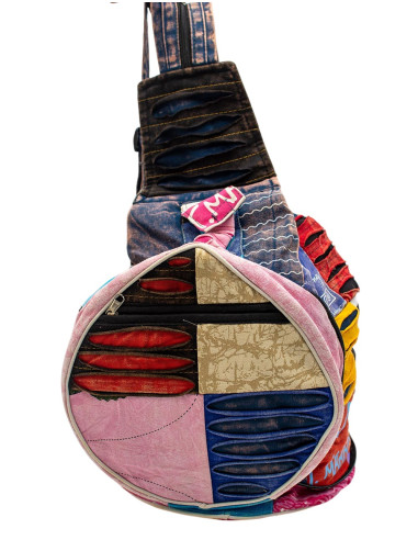 Hippie Patchwork Backpack Convertible into a...