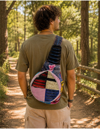 Mochila Hippie Patchwork que se transforma em...