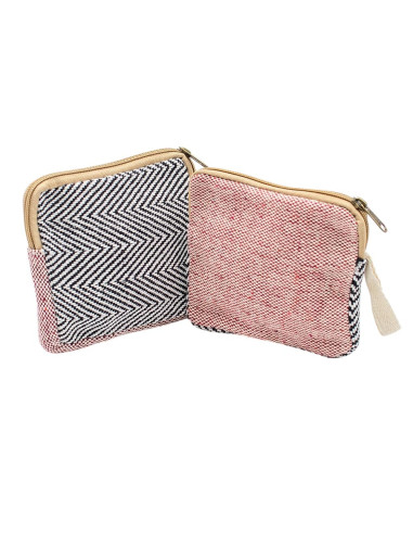 Handmade Hemp Purse 12x12 cm – Unisex Boho...