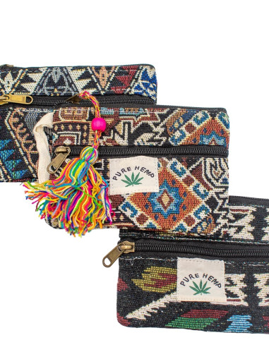 Borsa unisex in canapa con pompon – Accessorio...