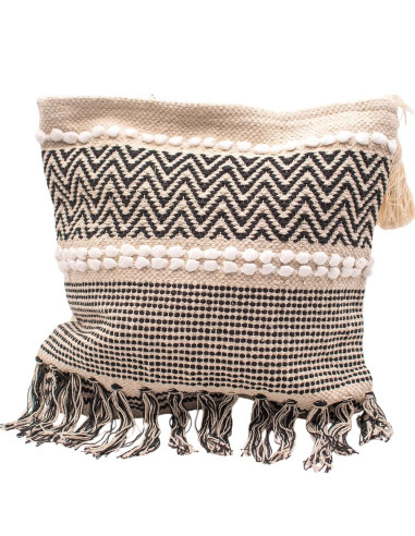Borsa boho fatta a mano con frange e pon-pon –...