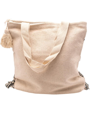 Sac bohème fait main avec franges et pompons –...