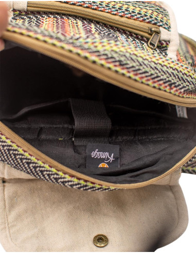 Large Colorful Hemp Backpack – Ethnic Boho...