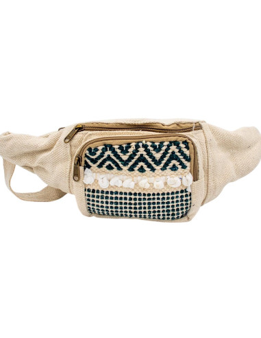 Handgefertigte Boho-Bauchtasche mit Fransen und...