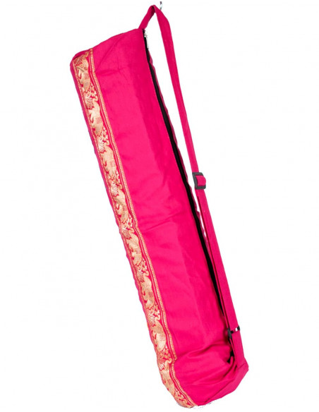Rosa Yogamatten-Tasche aus Baumwolle – Kimago Bezug