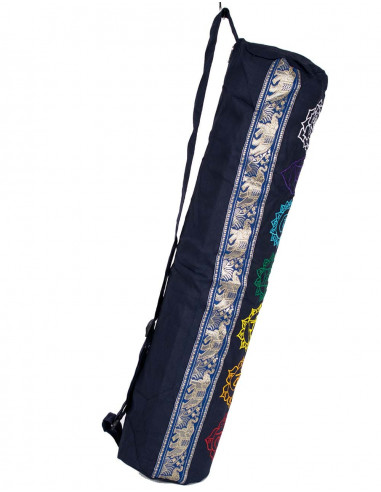 Sac pour Tapis de Yoga en Coton Bleu – Housse...