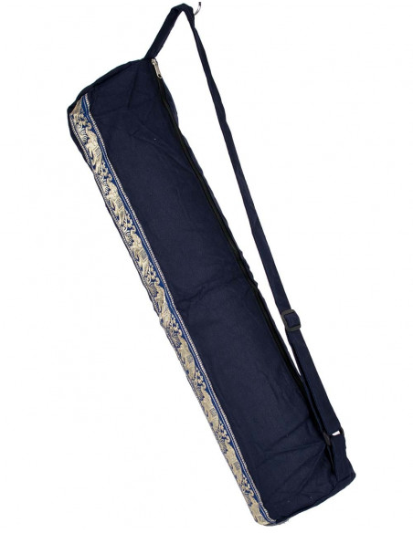 Borsa per tappetino yoga in cotone blu – Custodia Kimago
