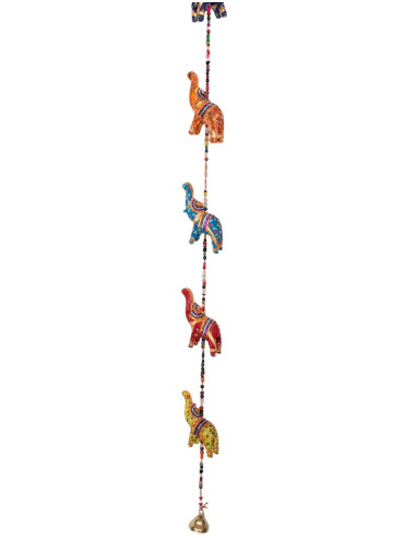 Décoration suspendue composée de 10 éléphants...