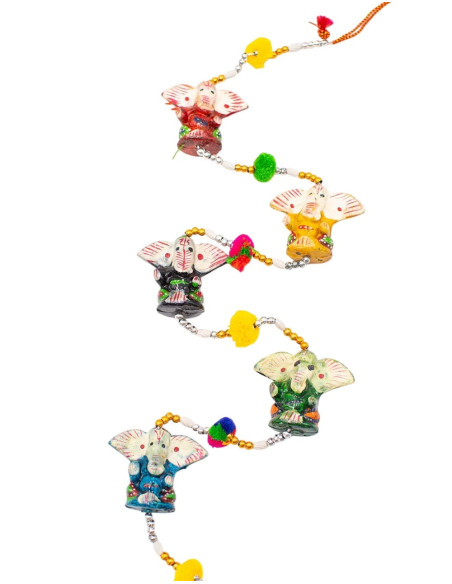 Decorative Pendant of 5 Ganeshas – Indian Handicraft for the Home
