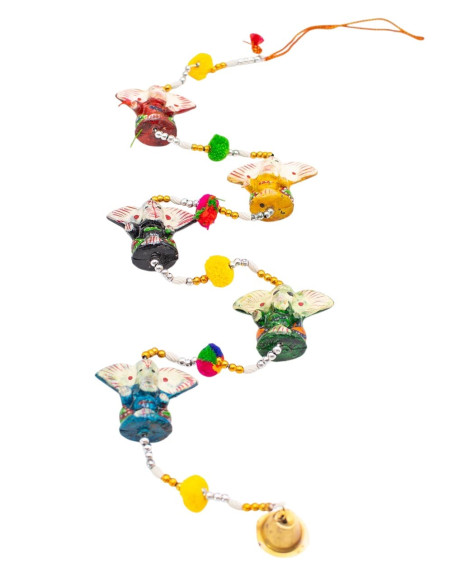 Decorative Pendant of 5 Ganeshas – Indian Handicraft for the Home