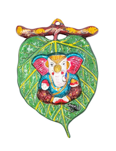 Ganesha-Metallbild mit Relief – Indische...