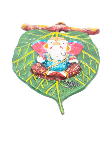 Tableau en métal de Ganesh avec relief –...