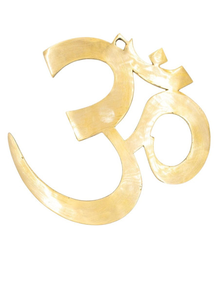Simbolo Om decorativo in metallo dorato – Decorazione spirituale indiana