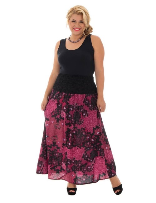 falda_larga_goma_rosa