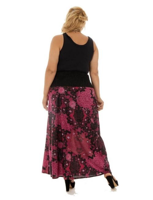 Long_skirt_Rubber_Pink_Close_back