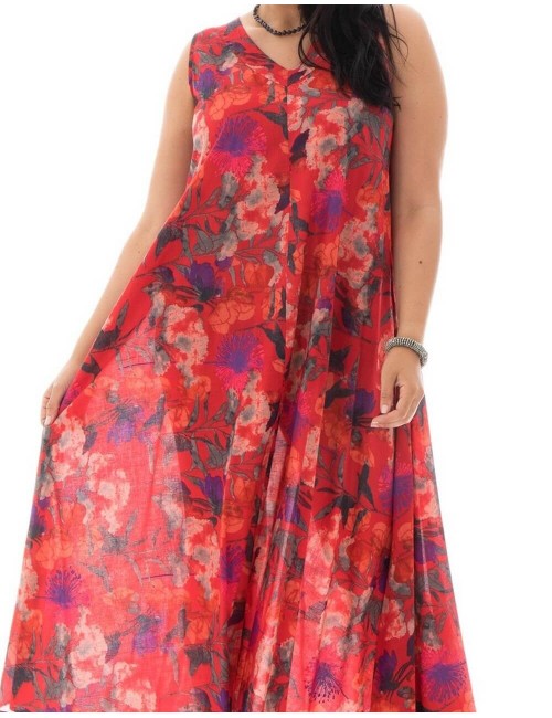 robe-longue-large-noeud-rouge-fermer