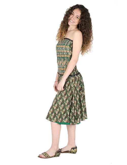 vestido-corto-strapless-verde-perfil