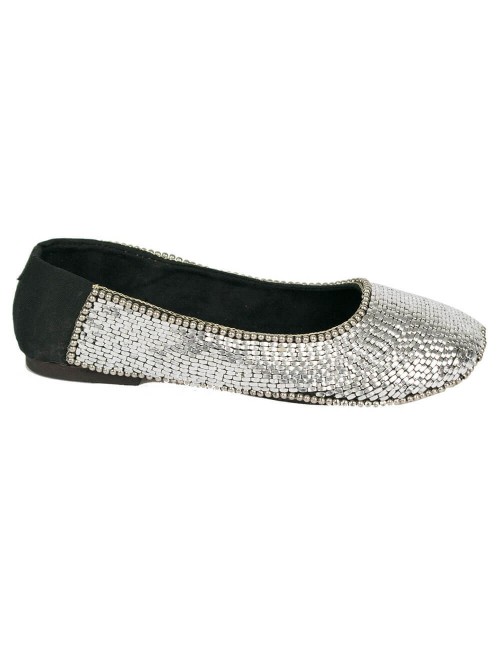 balerina-espadrille-chaussures-chaussures-argent-ethniques
