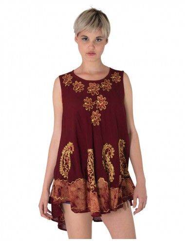 T-shirt-black-Ethnic-beach-Embroidered-life 2