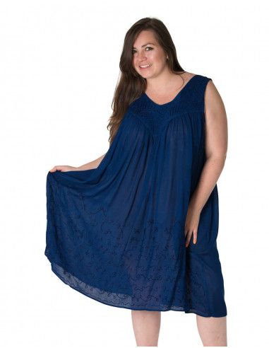 Kleid-Midi-ärmellos-plus-Größe-lila-billig