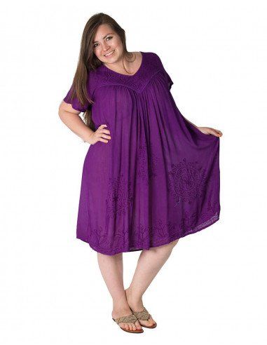 Noir-midi-pas cher-robes-avec-manches-grande-taille-ete