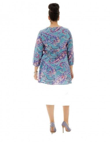 Tunic sleeves and blue boards Plus Sizes