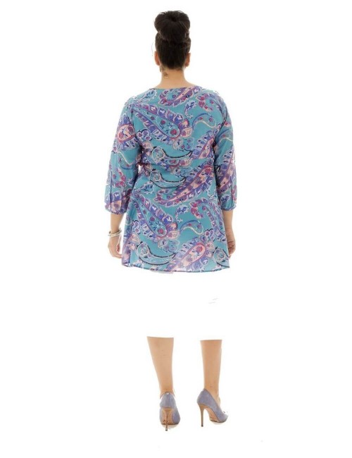Tunic sleeves and blue boards Plus Sizes