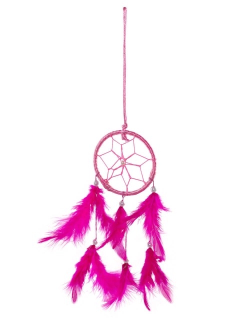 Dreamcatcher-ethnique-fuchsia-plumes