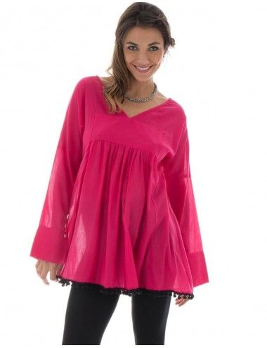 blouse-woman-with-ompons-wide-wide-blouse