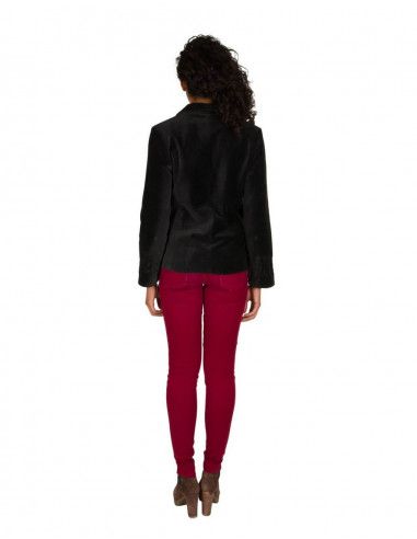 Chaqueta-corta-mujer-Terciopelo-negra-atras
