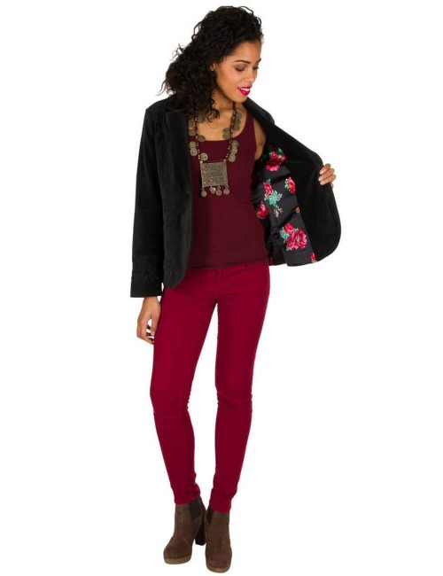 Jacket-short-female Velvet-black