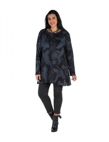 túnica-negra-talla-grande-mujer-fenix