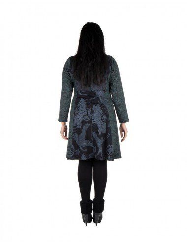 Vestido plus size-Black-Print-fenix-grey 2
