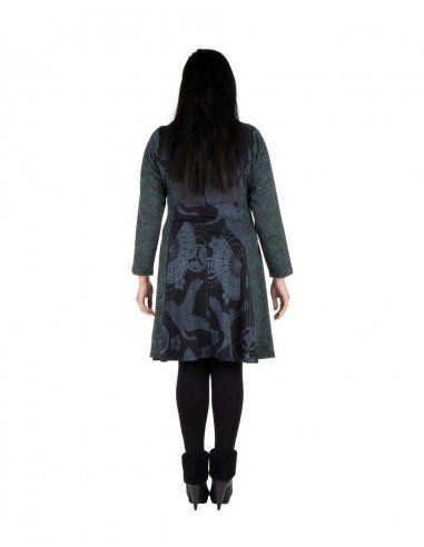 Dress-size-large-Black-Stamped-Phenix-Grey-back