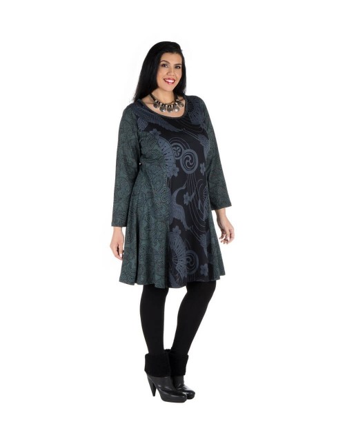 Dress-size-large-Black-Stamped-Phenix-Grey