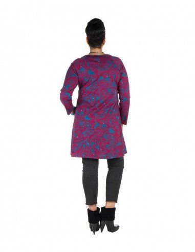 chemisier-janet-violet-grande-taille-imprimée-détail-ethnique-dos