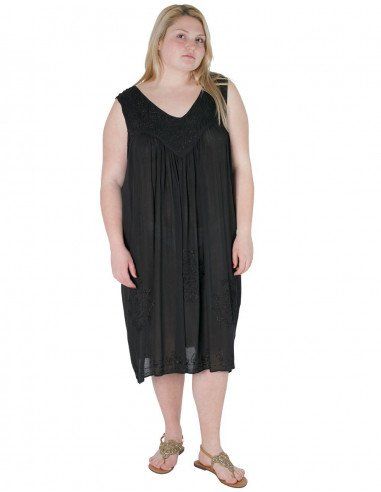 Kleid-Midi-ärmellos-plus-Größe-lila-billig